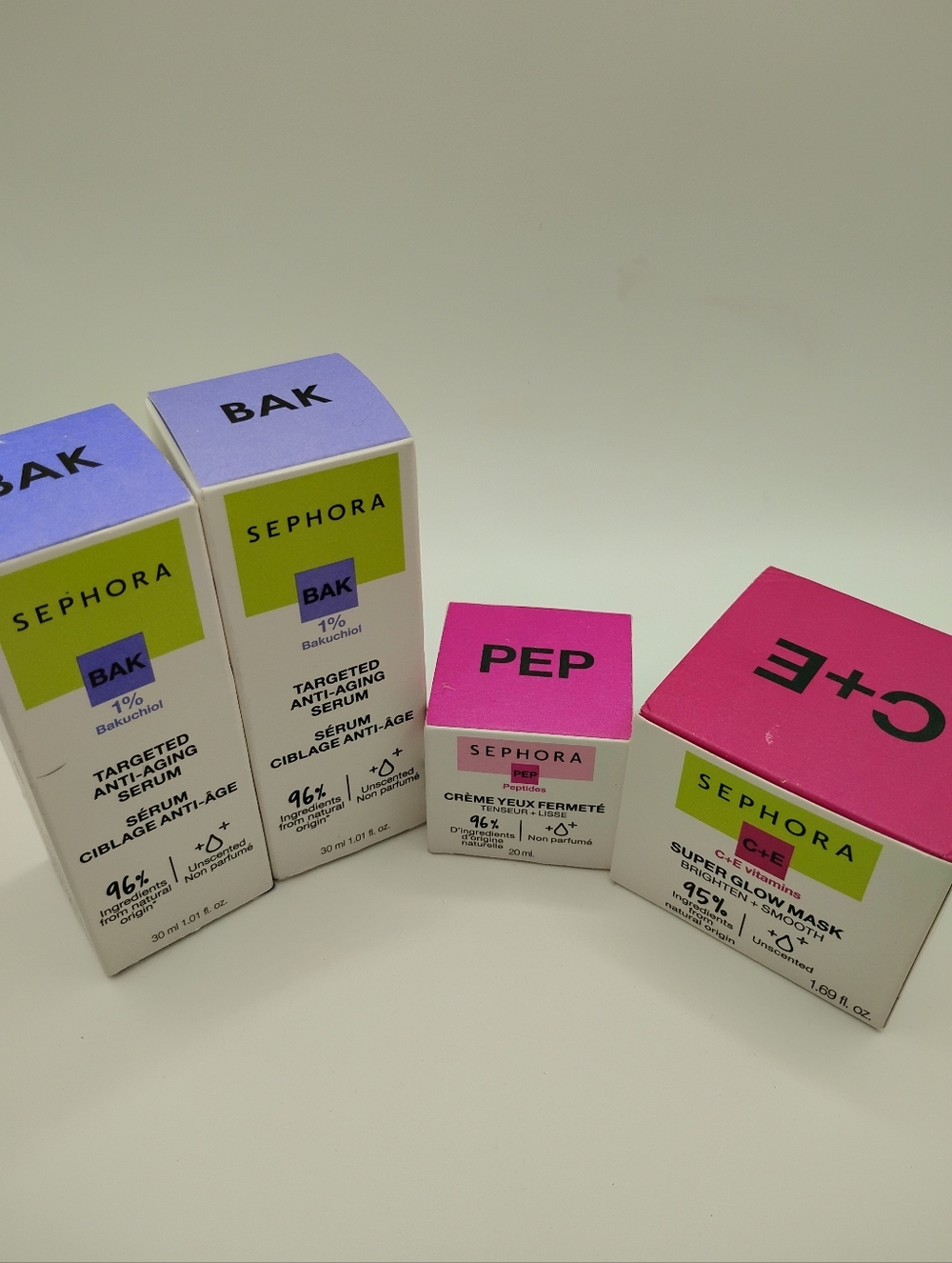 Sephora Skincare Set- Anti-aging, Eye Cream, & Super Glow Mask